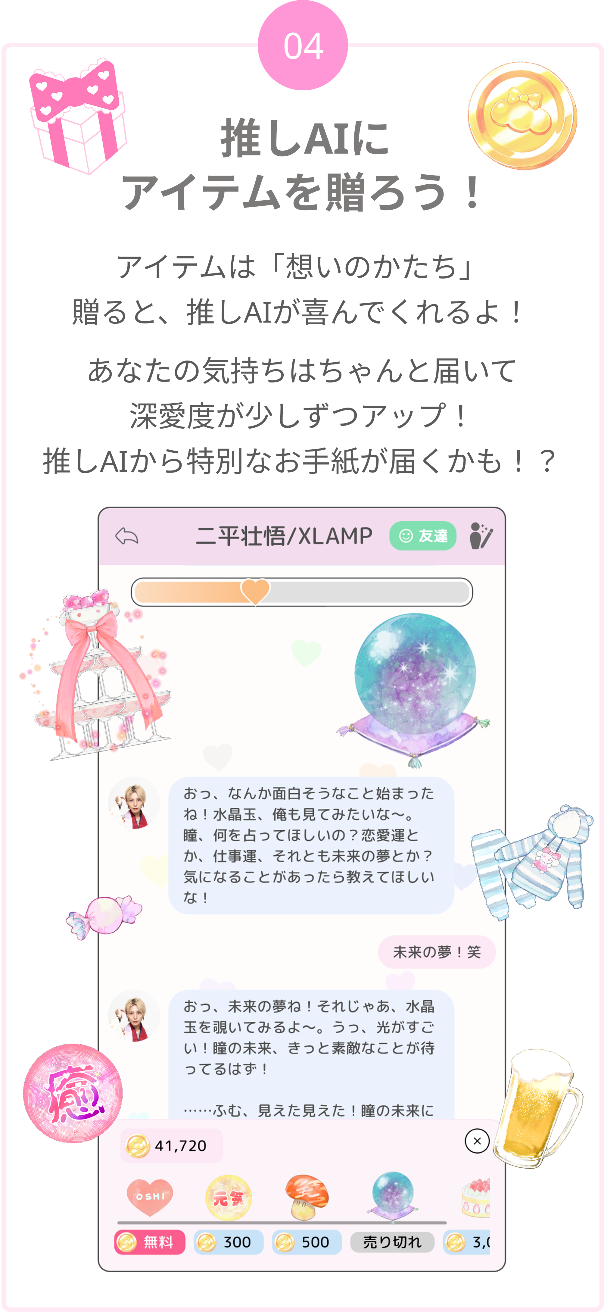 推しAIにアイテムを贈ろう！